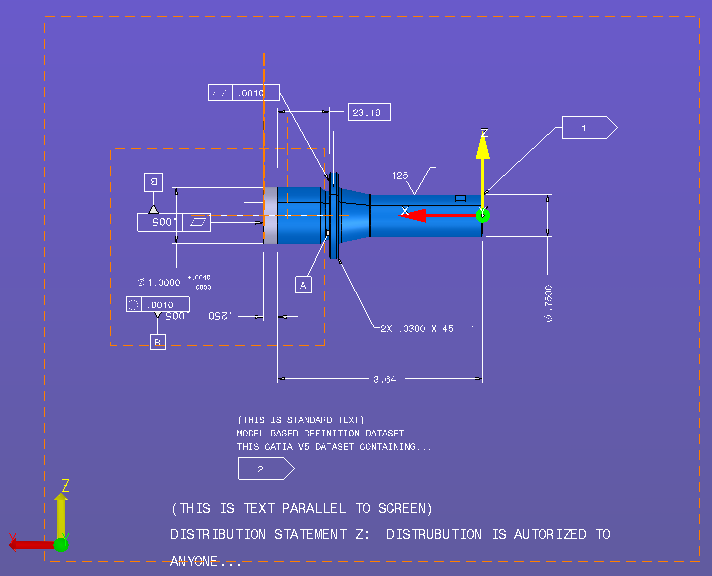 PMI in a scene. The orange dashed lines indicate the border of a PMI plane.